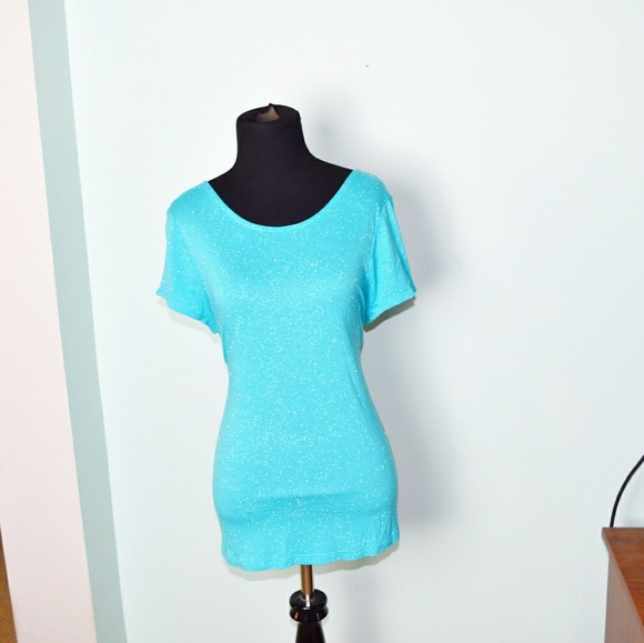 Tops - Jennifer Lopez Blue Sparkle Blouse